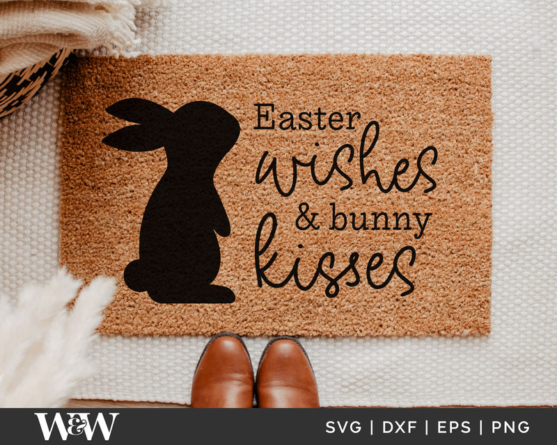 Easter Wishes & Bunny Kisses SVG | Easter Cut File - So Fontsy