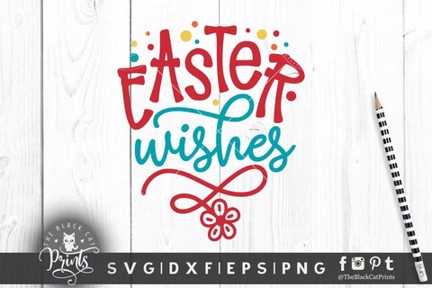Easter wishes cut file SVG TheBlackCatPrints 