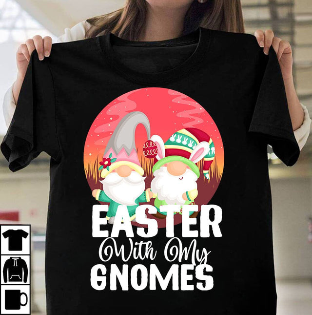 Easter With My Gnomes SVG Cut File, Easter With My Gnomes Sublimation Design. Easter With My Gnomes SVG Design SVG BlackCatsMedia 