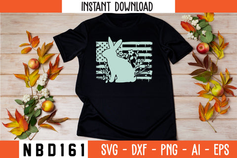 EASTER WITH USA FLAG T-Shirt Design SVG Nbd161 