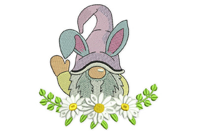Easter Wreath Gnome Embroidery Design, Easter Embroidery Design Embroidery/Applique DESIGNS NextEmbroidery 