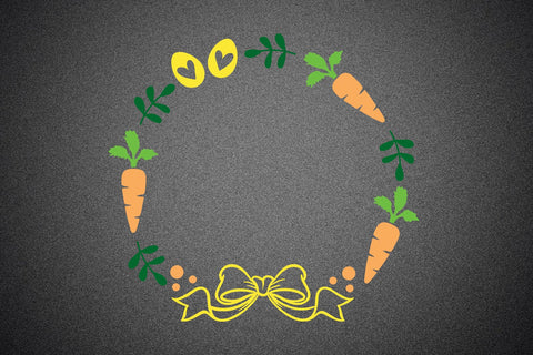 Easter Wreath Svg, Easter Bunny, Rabbit And Carrots. Wreath Svg, Easter Decoration, Cricut Silhouette, Svg Cutting File SVG 1uniqueminute 