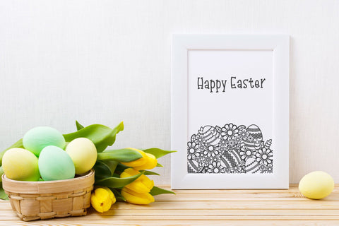 Easter Wreath SVG, Easter Mandala SVG, Floral Easter Eggs SVG. SVG Elinorka 