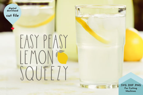Easy Peasy Lemon Squeezy - Cute Hand Lettered Summer SVG Cut File SVG Lettershapes 
