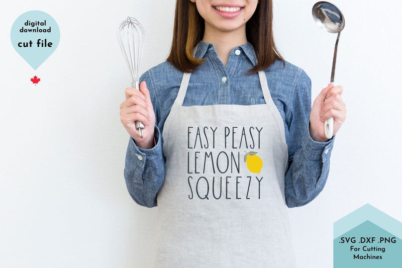 Easy Peasy Lemon Squeezy - Cute Hand Lettered Summer SVG Cut File SVG Lettershapes 