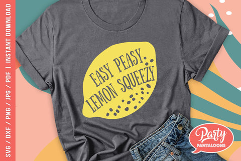 EASY PEASY LEMON SQUEEZY | cute kitchen SVG SVG Partypantaloons 