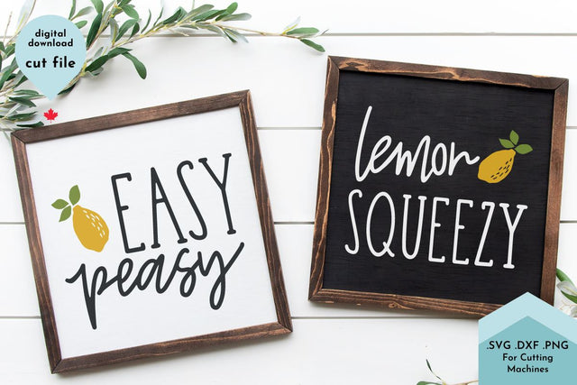 Easy Peasy Lemon Squeezy - Summer SVG Cut File SVG Lettershapes 