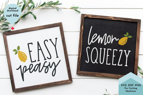 Easy Peasy Lemon Squeezy - Summer SVG Cut File SVG Lettershapes 