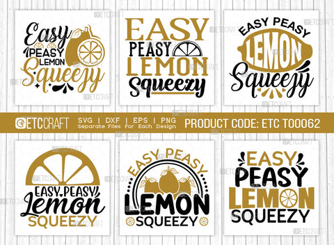 Easy Peasy Lemon Squeezy SVG Bundle | Kitchen Elements Svg | Cooking Mom Svg | Chef Cap Svg | Kitchen Quotes | ETC T00062 SVG ETC Craft 