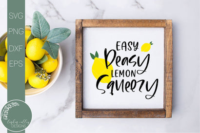 Easy Peasy Lemon Squeezy Svg-Lemon Svg-Summer Quote Svg SVG Linden Valley Designs 