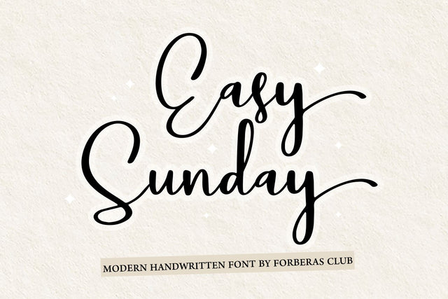 Easy Sunday Font Forberas 