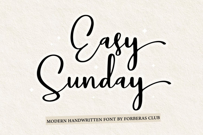 Easy Sunday Font Forberas 