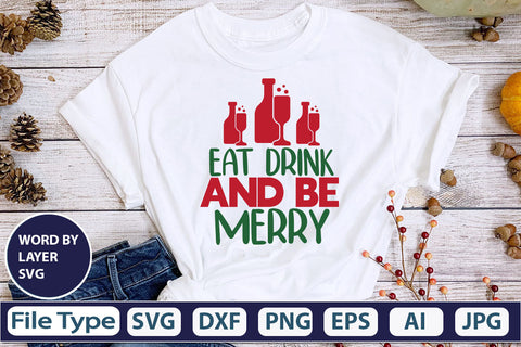 Eat Drink And Be Merry SVG Cut File SVG DesignPlante 503 