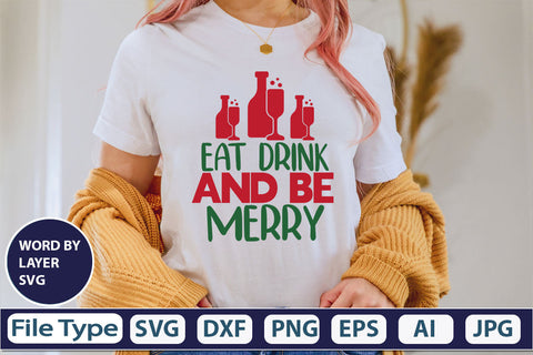 Eat Drink And Be Merry SVG Cut File SVG DesignPlante 503 