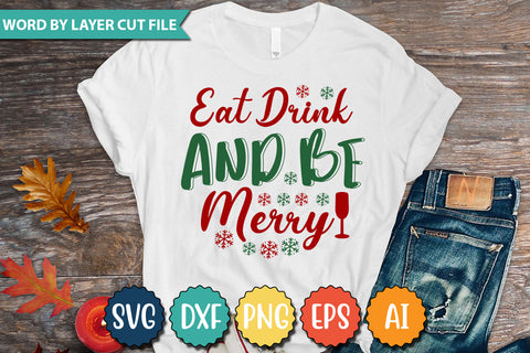 Eat Drink And Be Merry SVG Cut File SVG DesignPlante 503 
