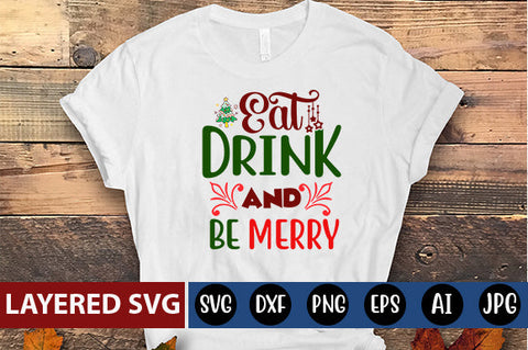 eat drink and be merry SVG cute file SVG Blessedprint 