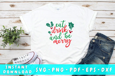 Eat Drink and Be Merry SVG SVG HappyDesignStudio 