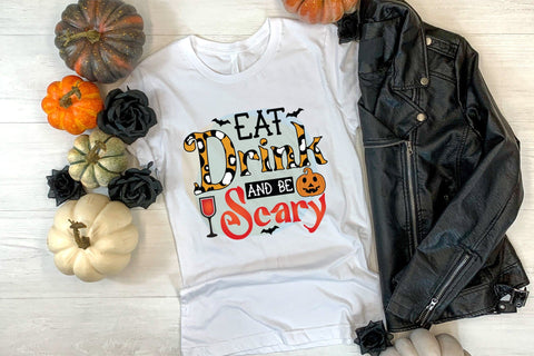 Eat Drink and be Scary, Halloween PNG Sublimation Sublimation CraftLabSVG 