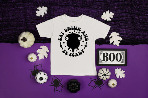 Eat Drink and Be Scary, Retro Halloween SVG SVG CraftLabSVG 