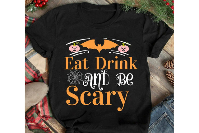 Eat Drink And Be Scary SVG Cut File, Eat Drink And Be Scary Sublimation PNG, Halloween SVG Bundle,Halloween SVG Quotes,Halloween PNG, Halloween SVG SVG BlackCatsMedia 