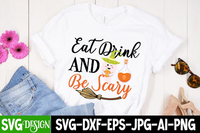 Eat Drink And Be Scary SVG Cut File, Eat Drink And Be Scary SVG Quote, Eat Drink And Be Scary Sublimation Design SVG BlackCatsMedia 