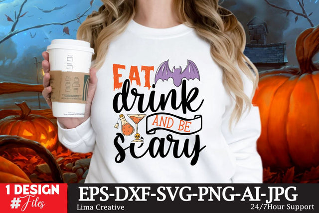 Eat Drink And Be Scary SVG Cut File SVG Insomnia Std 
