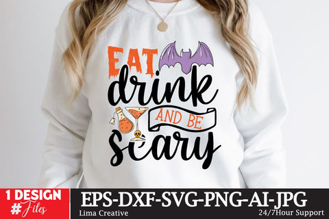 Eat Drink And Be Scary SVG Cut File SVG Insomnia Std 