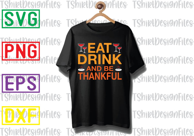 Eat Drink And Be Thankful Svg, Autumn Svg, Fall Gnomes Svg, Holiday Day svg SVG DesignTShirt 