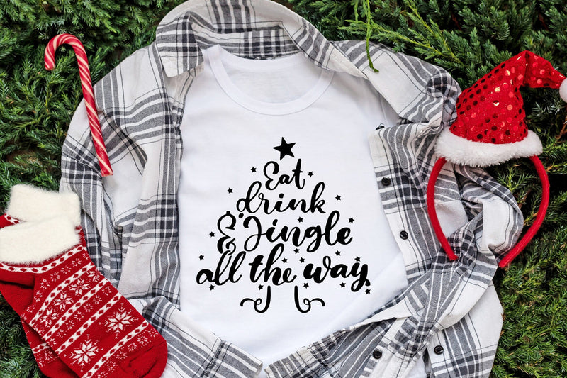 Eat Drink And Jingle All The Way SVG dapiyupi store 