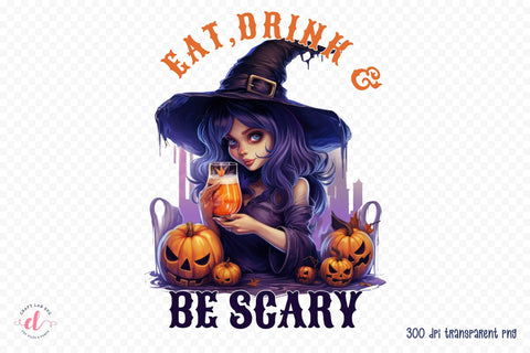 Eat Drink & Be Scary | Halloween PNG Sublimation Sublimation CraftLabSVG 