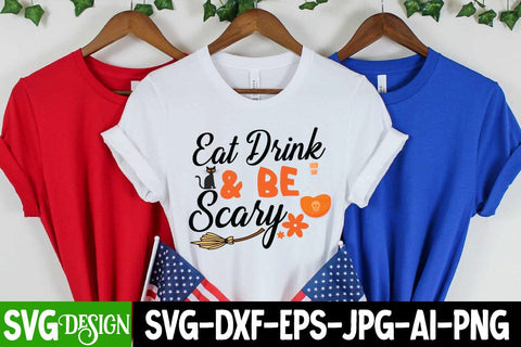 Eat Drink & be Scary SVG Cut File, Eat Drink & be Scary SVG Design, Eat Drink & be Scary SVG Quotes SVG BlackCatsMedia 