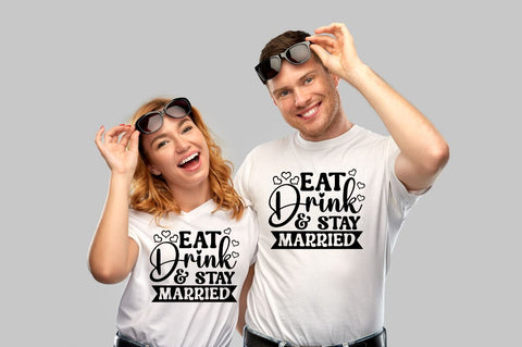 Eat drink & stay married SVG SVG DESIGNISTIC 