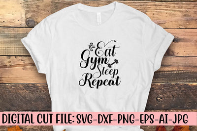 Eat Gym Sleep Repeat SVG Design SVG Syaman 