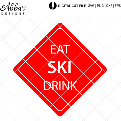 Eat Ski Drink SVG Abba Designs 