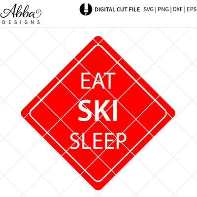 Eat Ski Sleep SVG Abba Designs 