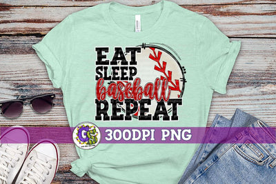 Eat Sleep Baseball Repeat PNG For Sublimation Sublimation Greedy Stitches 