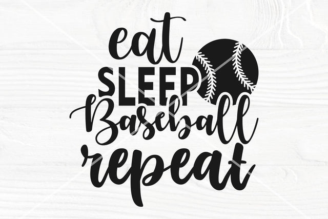 Eat Sleep Baseball Repeat Svg, Baseball Shirt Svg SVG TonisArtStudio 