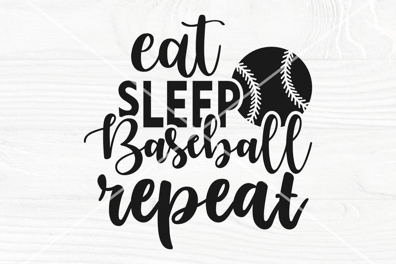 Eat Sleep Baseball Repeat Svg, Baseball Shirt Svg SVG TonisArtStudio 