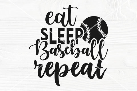 Eat Sleep Baseball Repeat Svg, Baseball Shirt Svg SVG TonisArtStudio 