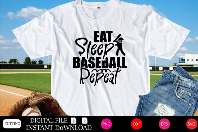 Eat Sleep Baseball Repeat SVG CraftlabSvg29 