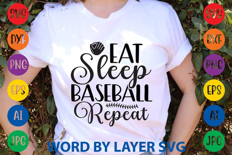 Eat Sleep Baseball Repeat SVG Design SVG Rafiqul20606 