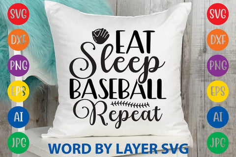 Eat Sleep Baseball Repeat SVG Design SVG Rafiqul20606 