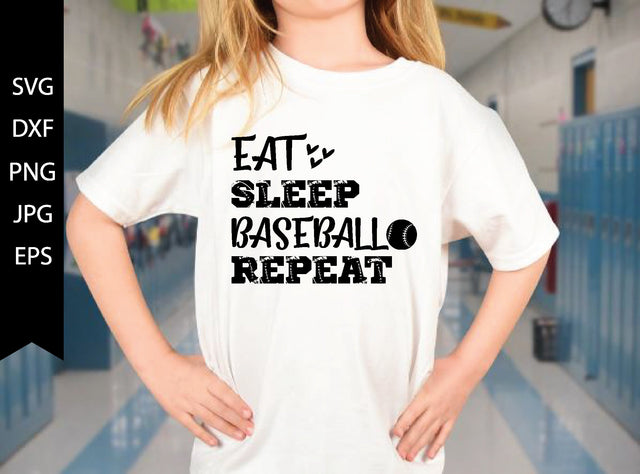 eat sleep baseball repeat SVG md faruk hossain 