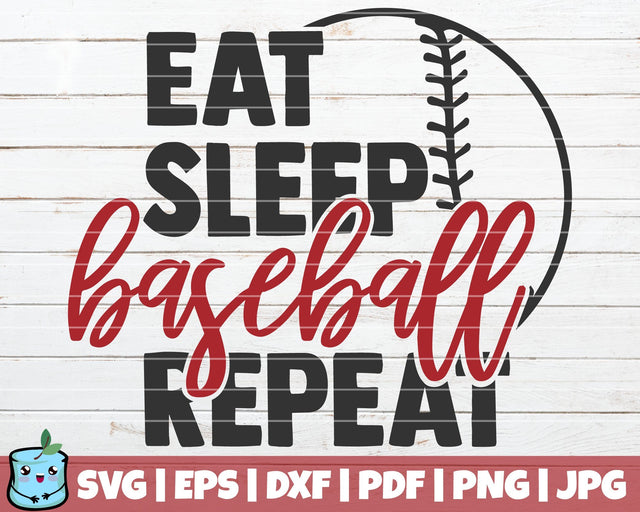 Eat Sleep Baseball Repeat SVG MintyMarshmallows 