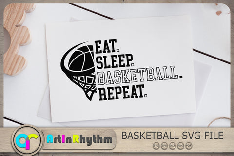 Eat Sleep Basketball Repeat Svg, Basketball Svg, Basketball Cliparts SVG Artinrhythm shop 