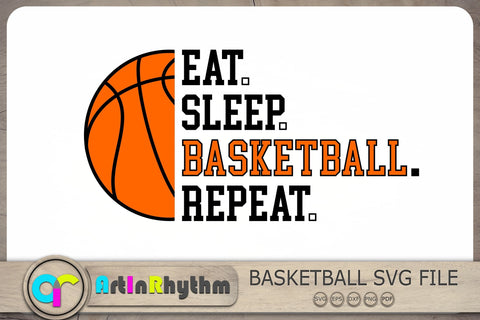 Eat Sleep Basketball Repeat Svg, Basketball Svg, Sports Svg SVG Artinrhythm shop 