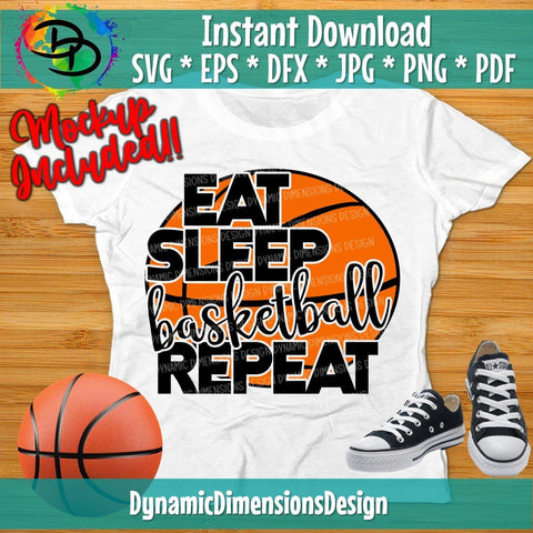Eat Sleep Basketball Repeat SVG DynamicDimensionsDesign 