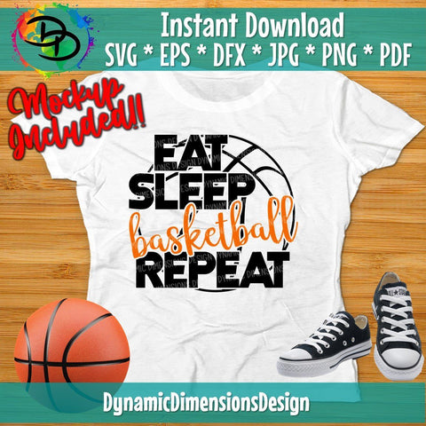 Eat Sleep Basketball Repeat SVG DynamicDimensionsDesign 