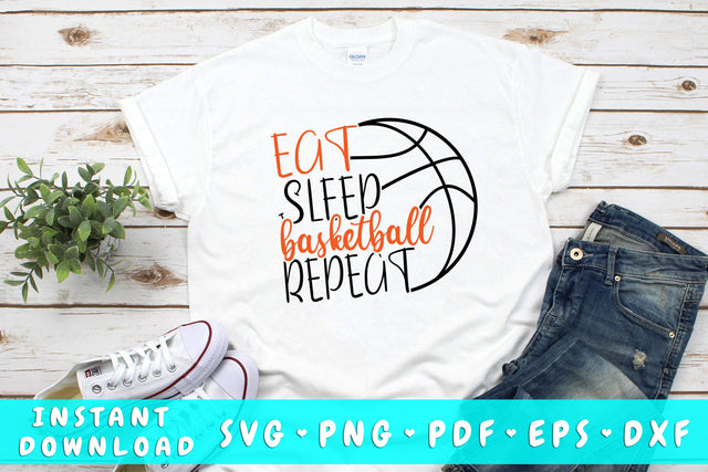 Eat Sleep Basketball Repeat SVG SVG HappyDesignStudio 