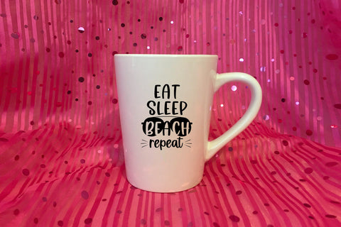 Eat sleep beach repeat svg cut file. Summer svg design SVG SmmrDesign 